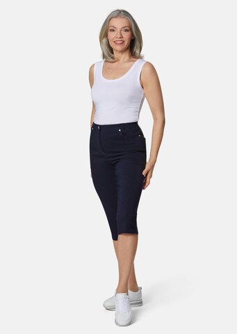Goldner Skinny Hose 'Carla' in Blau