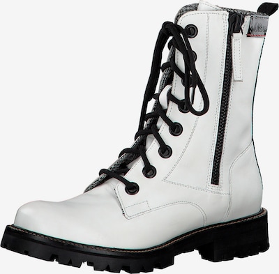 s.Oliver Schnürstiefelette in schwarz / weiß, Produktansicht