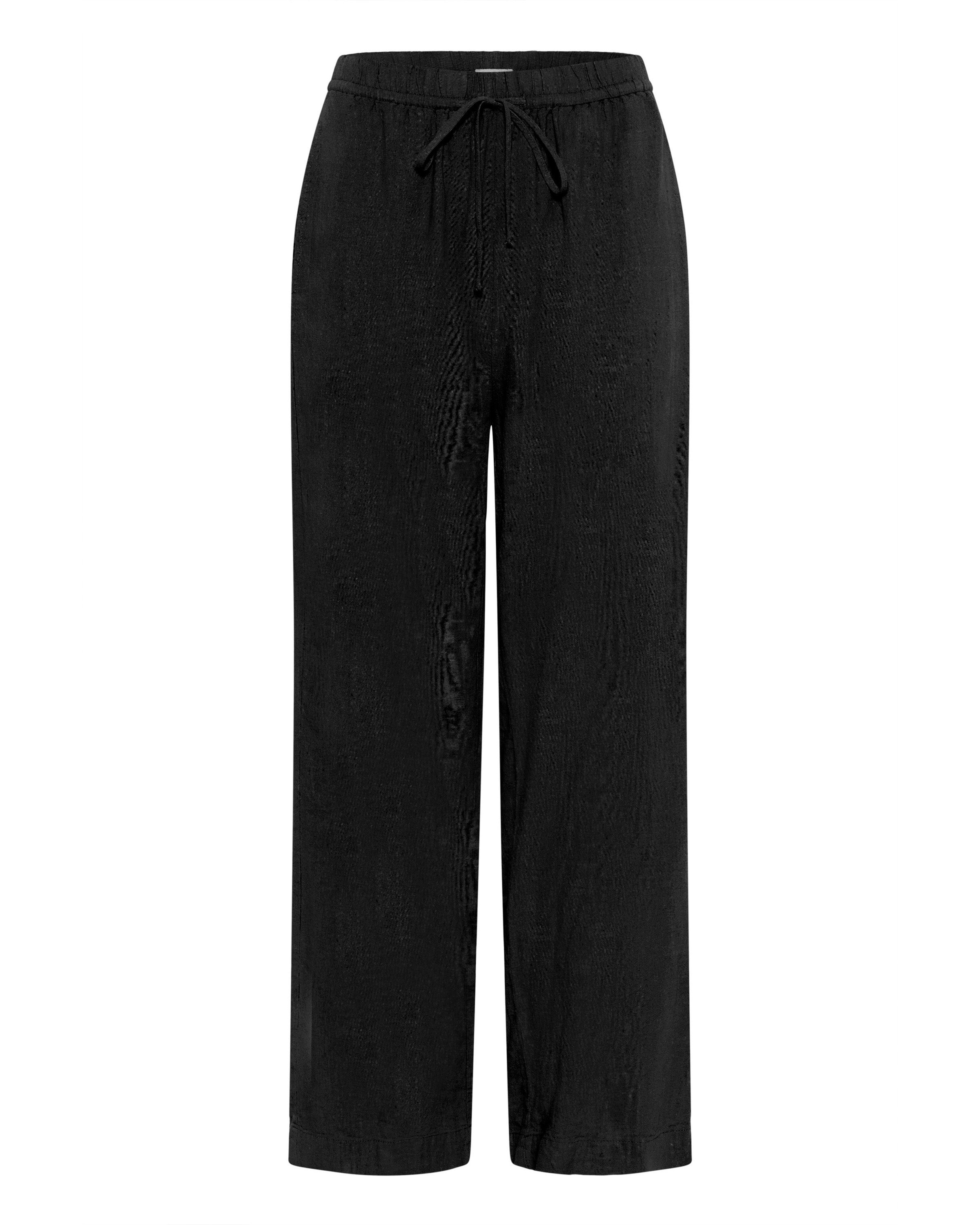 SOAKED IN LUXURY Wide leg Trousers 'SLAria' in Black: front