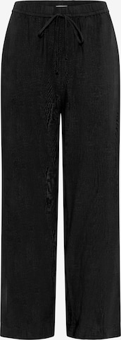 SOAKED IN LUXURY Wide leg Trousers 'SLAria' in Black: front