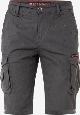 CIPO & BAXX Pants in Grey: front