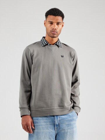 WRANGLER Sweatshirt  'SIGN OFF CREW' in Grau: Vorderseite