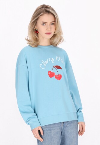 MYMO Sweatshirt 'Comfy' in Blue: front