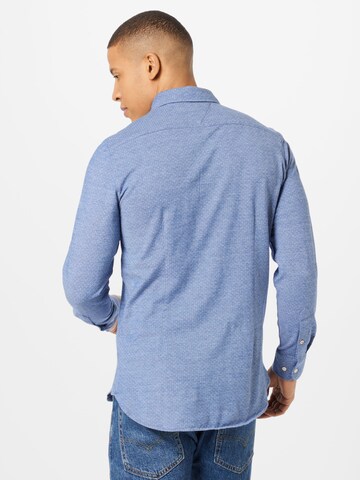 TOMMY HILFIGER Slim Fit Hemd '1985 Dobby' in Blau