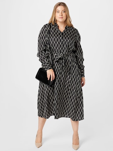 KAFFE CURVE Shirt Dress in Black