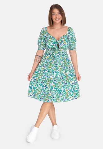 Elara Jurk in Groen: voorkant