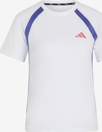 balta ADIDAS PERFORMANCE Sportiniai marškinėliai 'ADIZERO': priekis