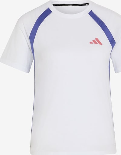 XS dydžio Sportiniai marškinėliai 'ADIZERO' iš ADIDAS PERFORMANCE, spalva – mėlyna / balta, Prekių apžvalga