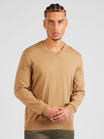 BOSS Sweater 'Pacello' in Beige: front