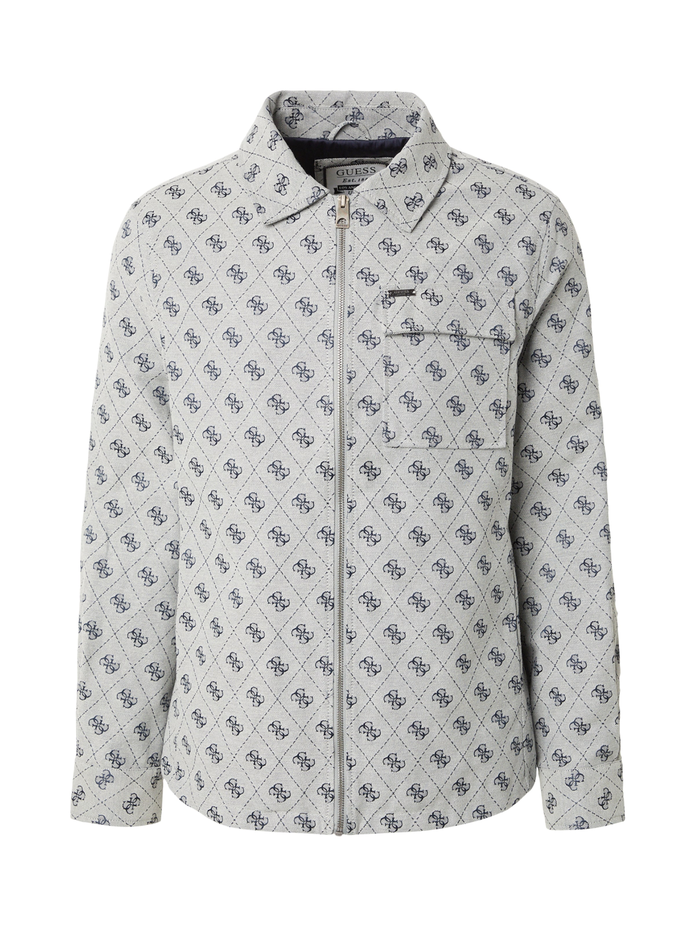 GUESS - Chaqueta de entretiempo '4G' en azul: frente