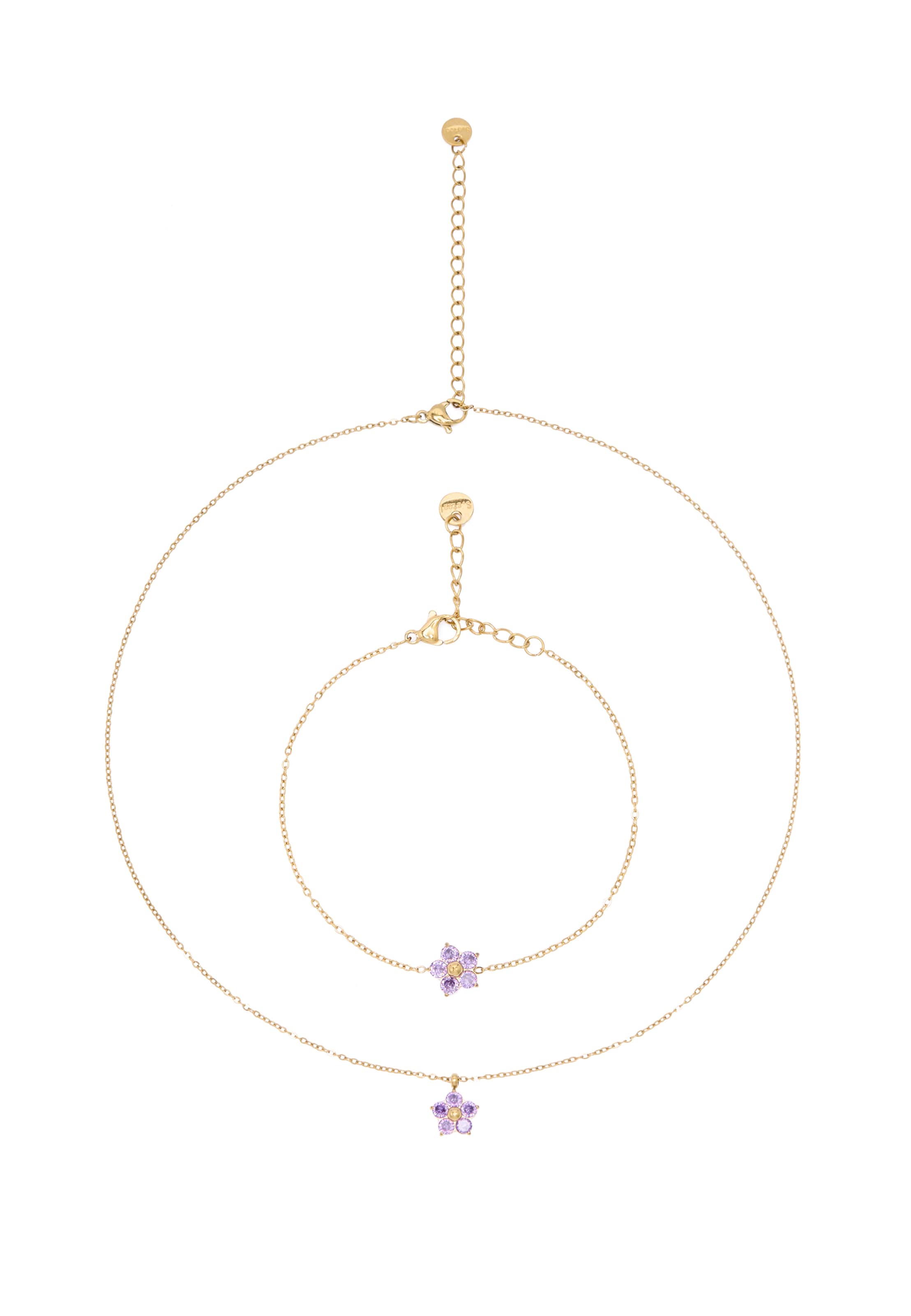 MYMO - Conjunto de joyería en oro: frente