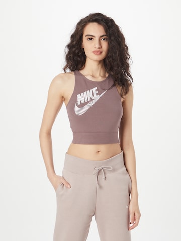 Nike Sportswear Топ в лилав: отпред