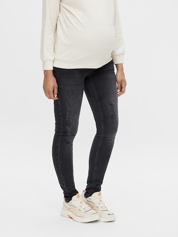 MAMALICIOUS Slimfit Jeans 'Akira' i svart: framsida