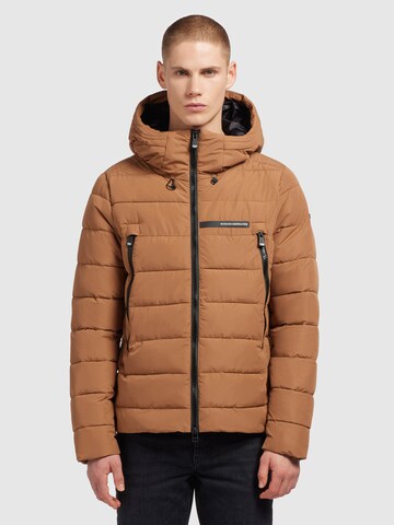 khujo Winter Jacket 'Milow' in Brown: front
