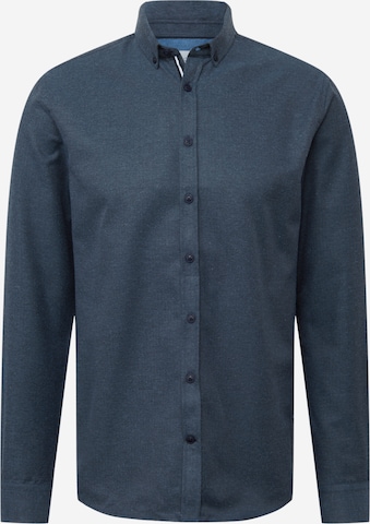 Kronstadt - Regular Fit Camisa 'Johan' em azul: frente