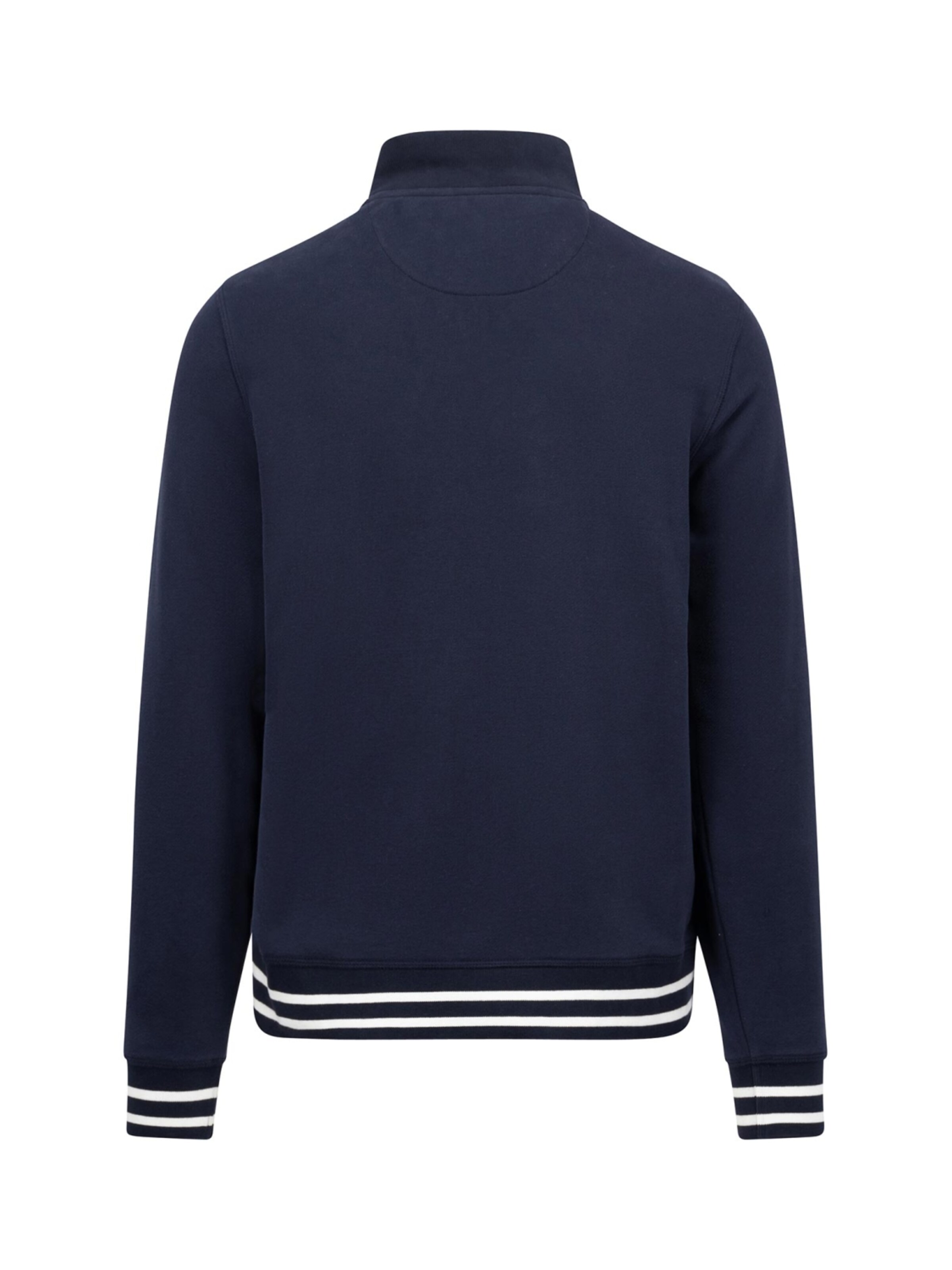 Fynch Hatton Pullover 'Zip Troyer, chunky navy'‌‌‌‌ in Blau