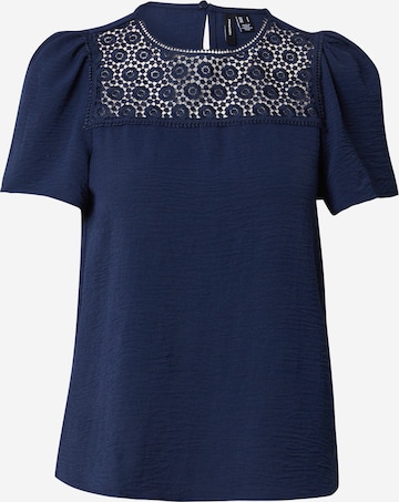 VERO MODA Bluse 'VMALVA' in Blau: Vorderseite
