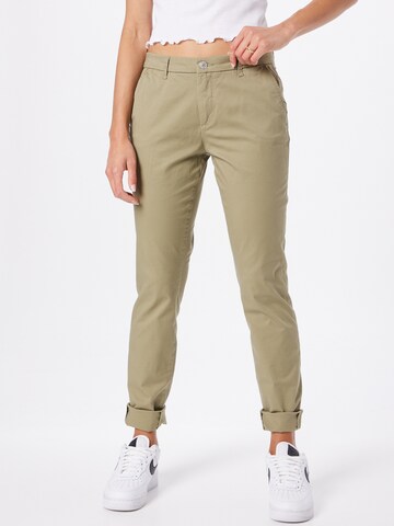 Coupe slim Pantalon chino 'PARIS' ONLY en vert : devant