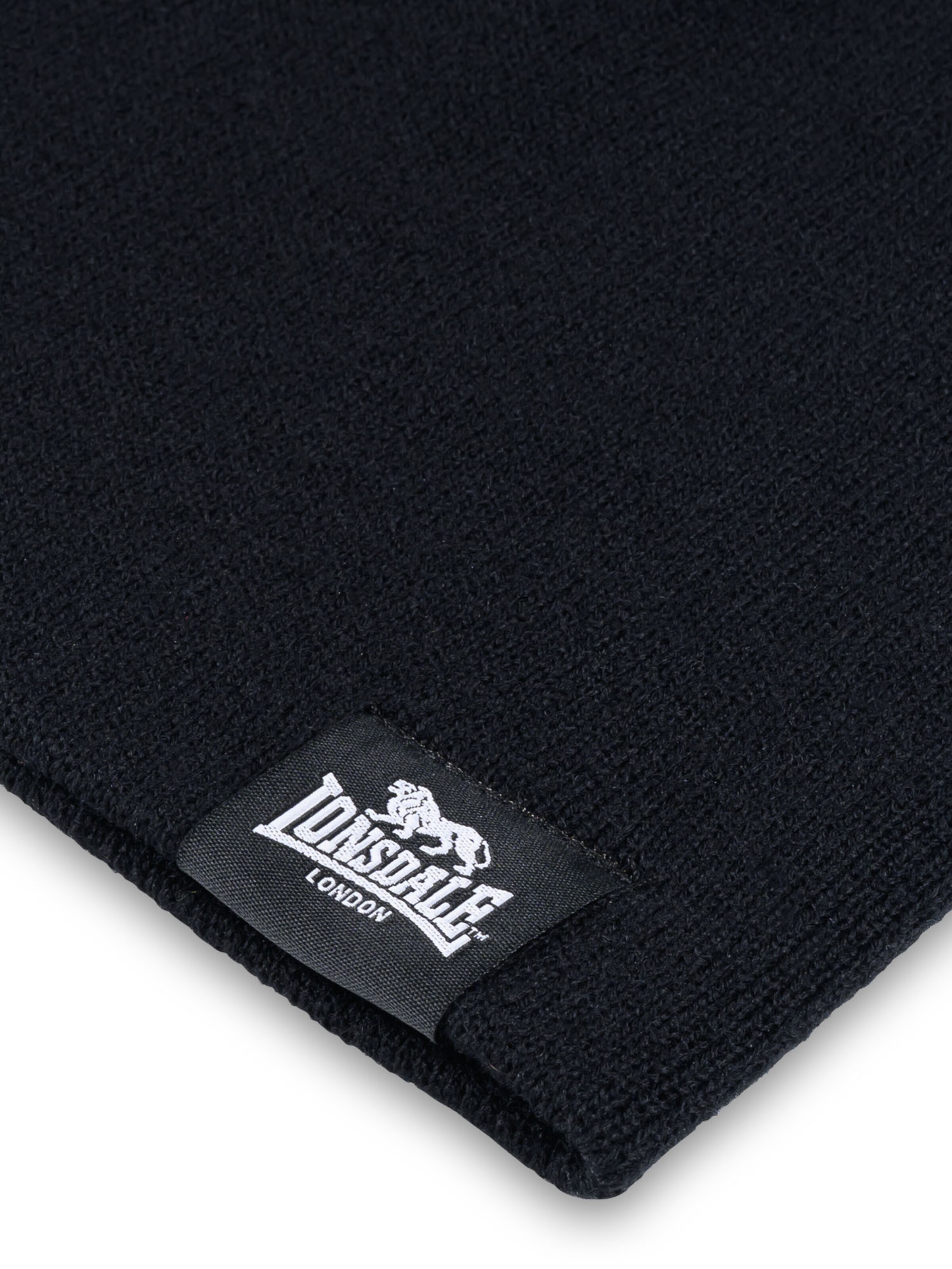 LONSDALE - Gorra 'Knitsley' en negro