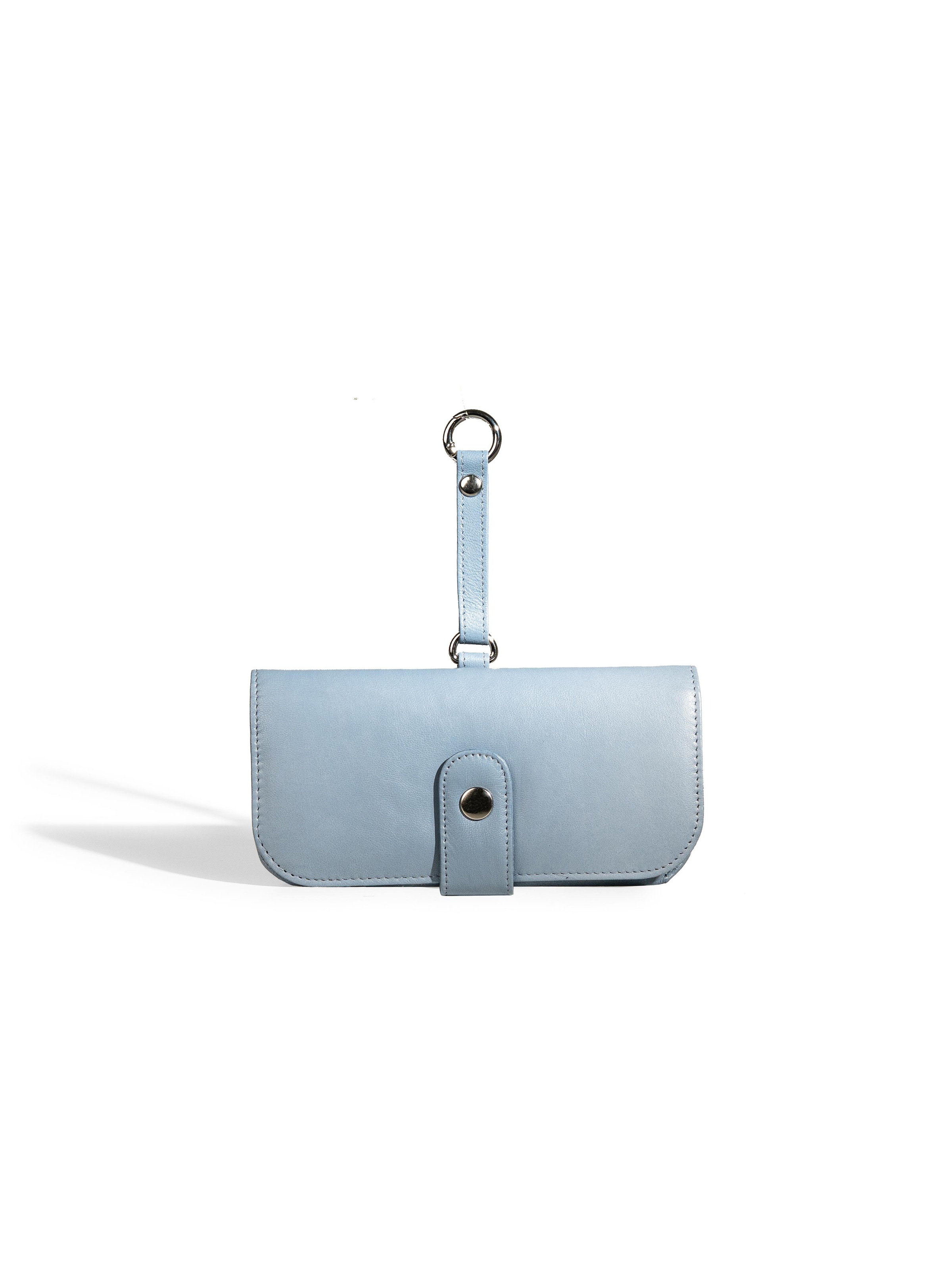 Friedrich23 Etui 'Brillenetui - SIENNA - Leder' in Blauw: voorkant