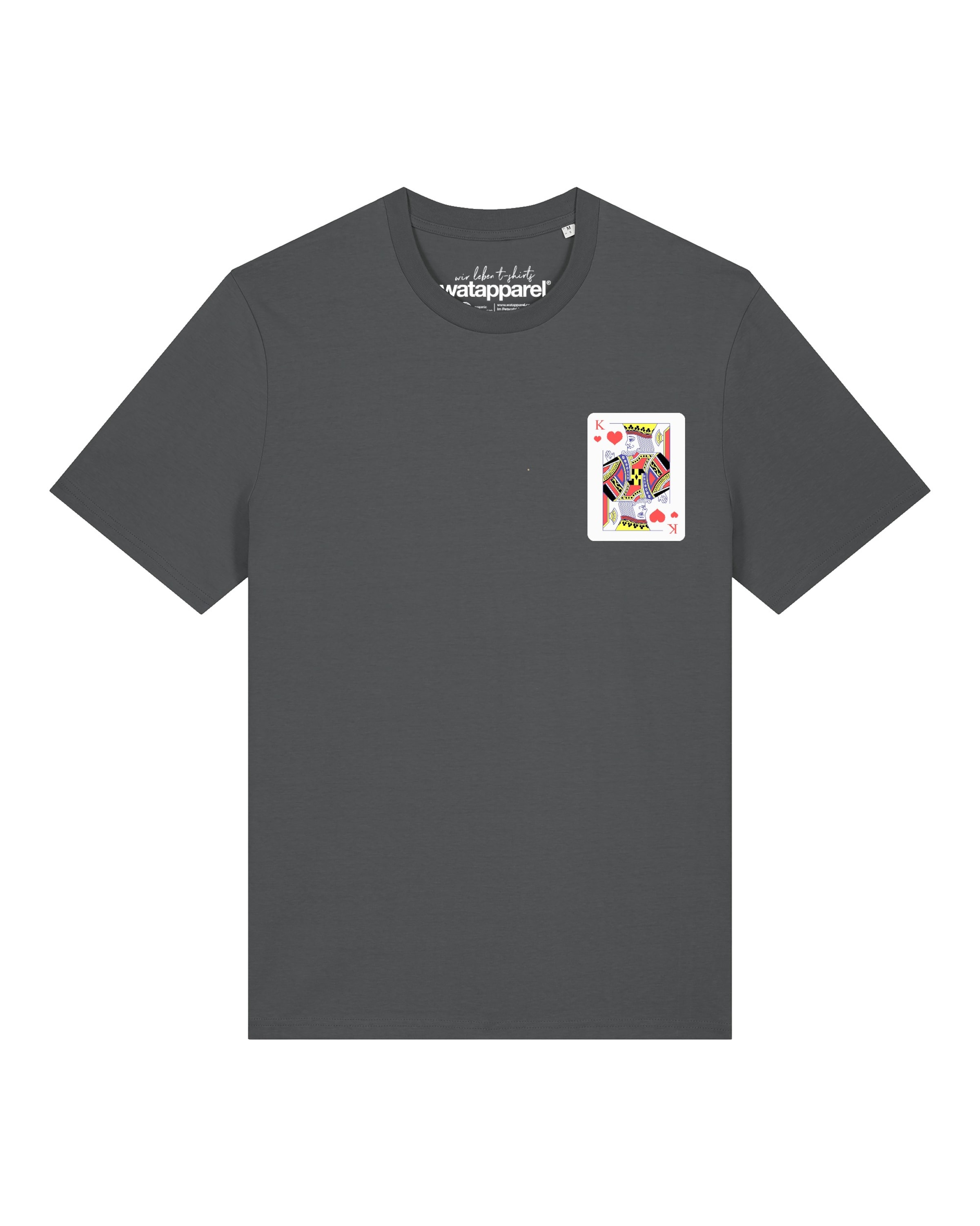 Maglietta 'König der Herzen' di Watapparel in grigio: frontale