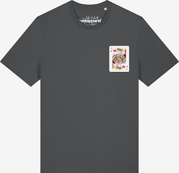 Maglietta 'König der Herzen' di Watapparel in grigio: frontale
