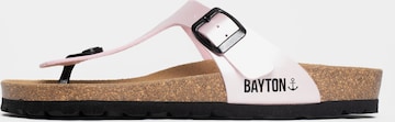 Tongs 'Mercure' Bayton en rose : devant