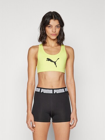 PUMA Bustier Sport bh in Geel: voorkant