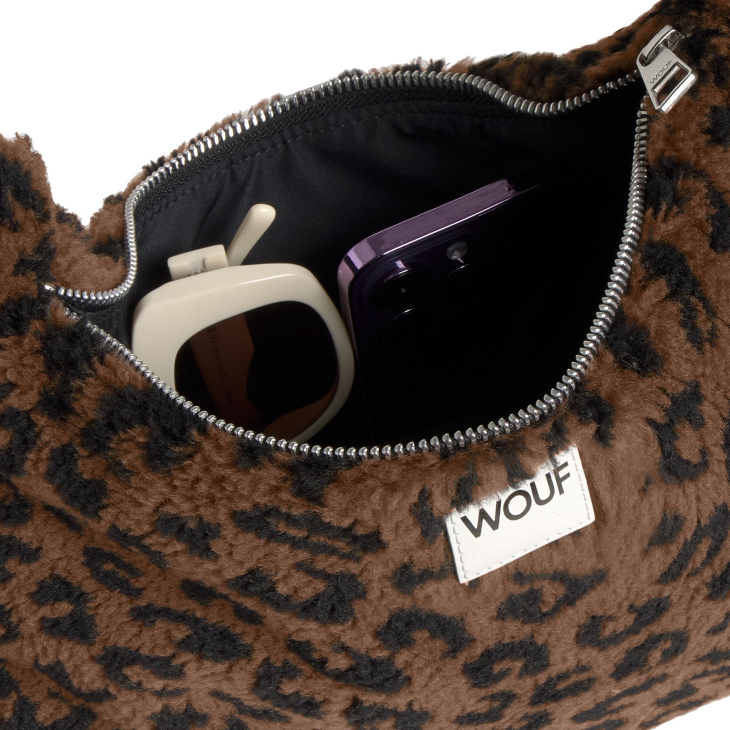 Sac à bandoulière 'Teddy' Wouf en marron