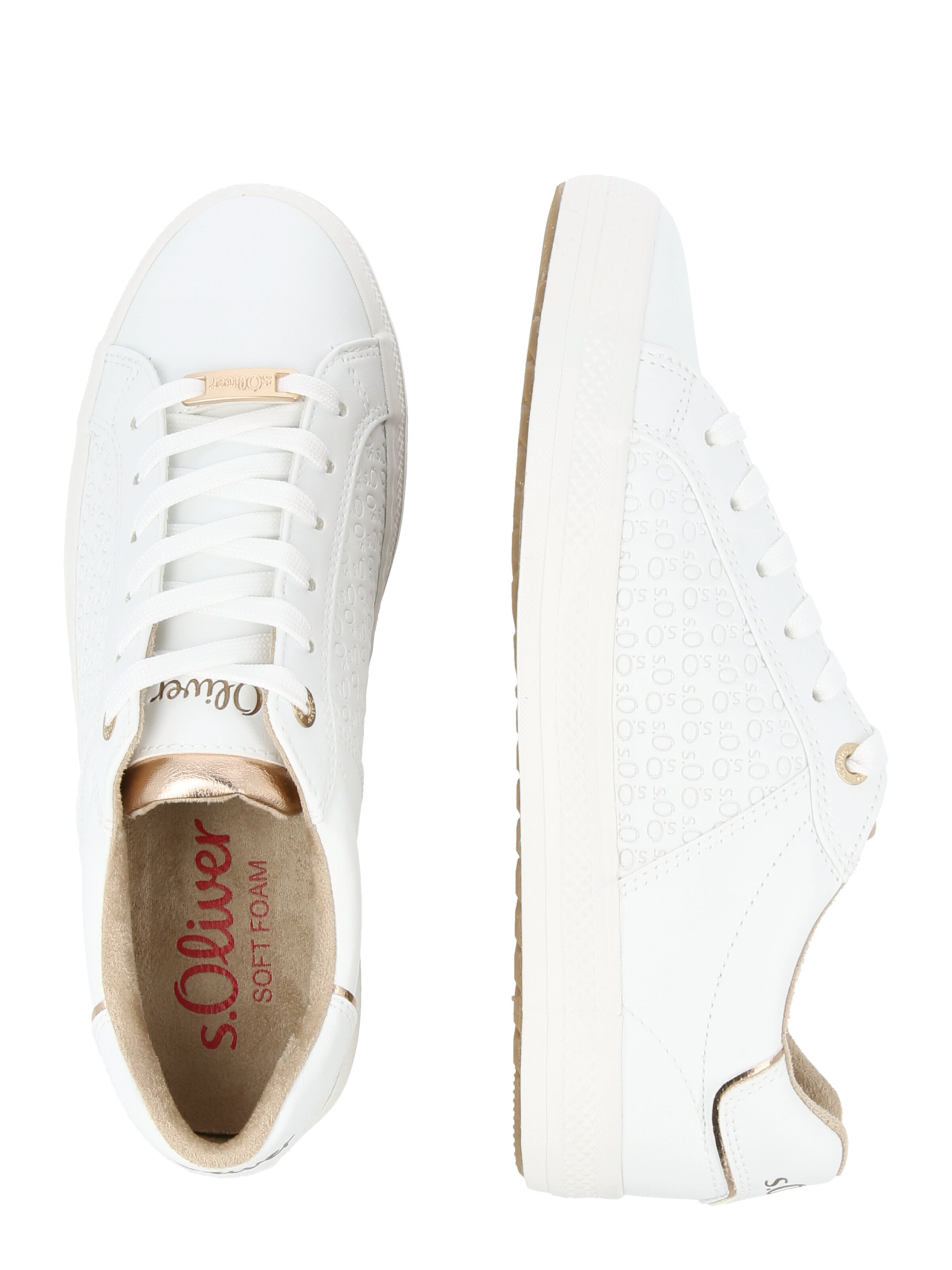 Sneaker low de la s.Oliver pe alb