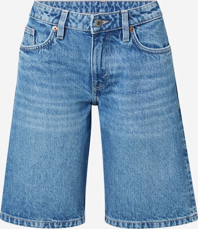 Jeans Monki pe albastru denim, Vizualizare produs