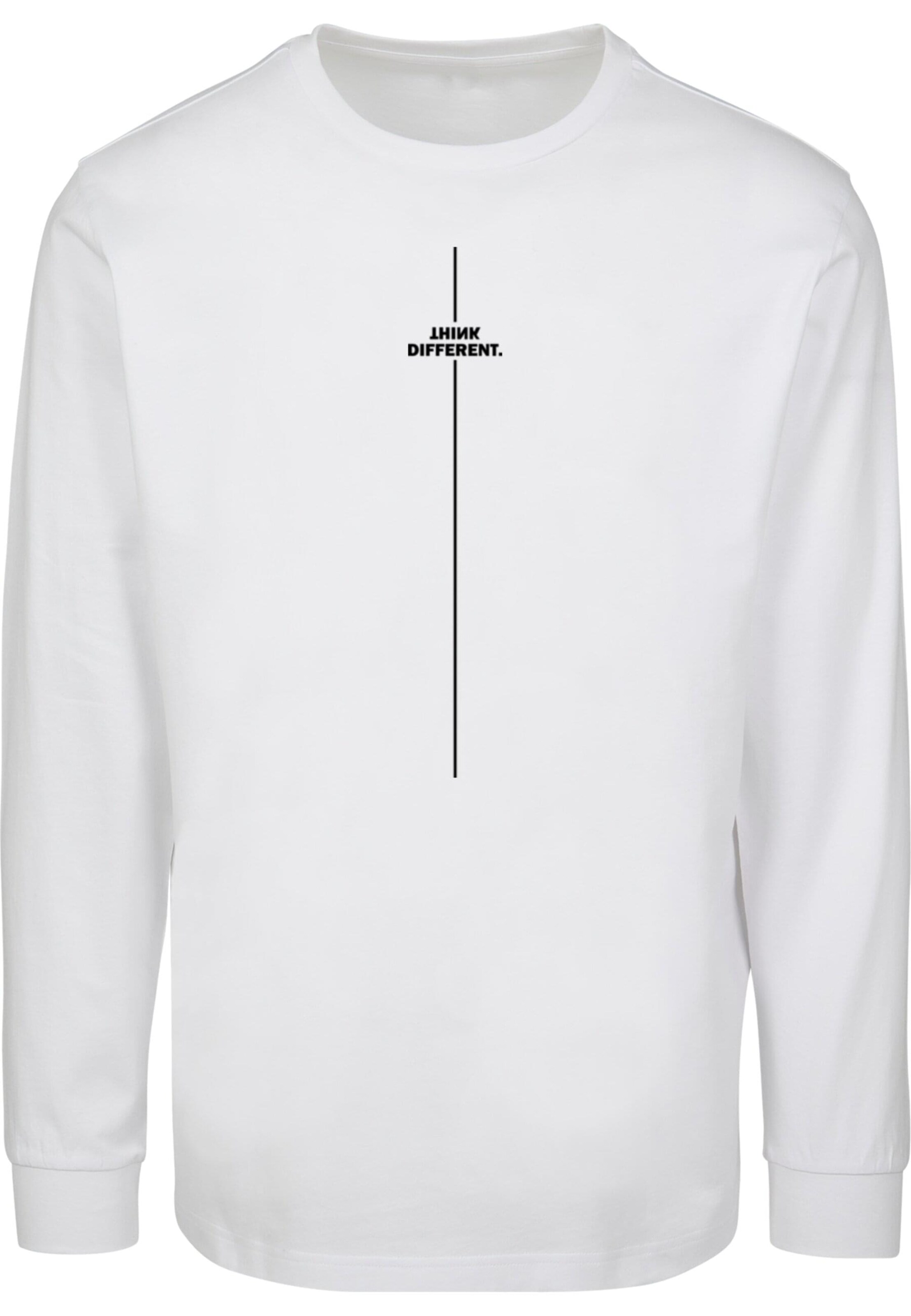 Merchcode Shirt 'Think Different' in Wit: voorkant