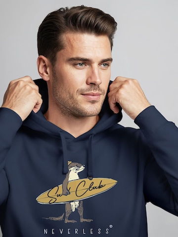 Neverless Sweatshirt 'Surf Club' in Blue