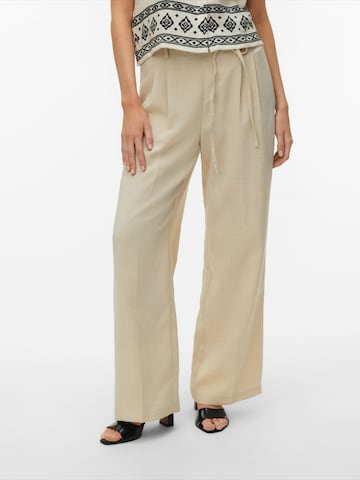 VERO MODA Wide Leg Hose 'VMPITRA' in Beige: Vorderseite