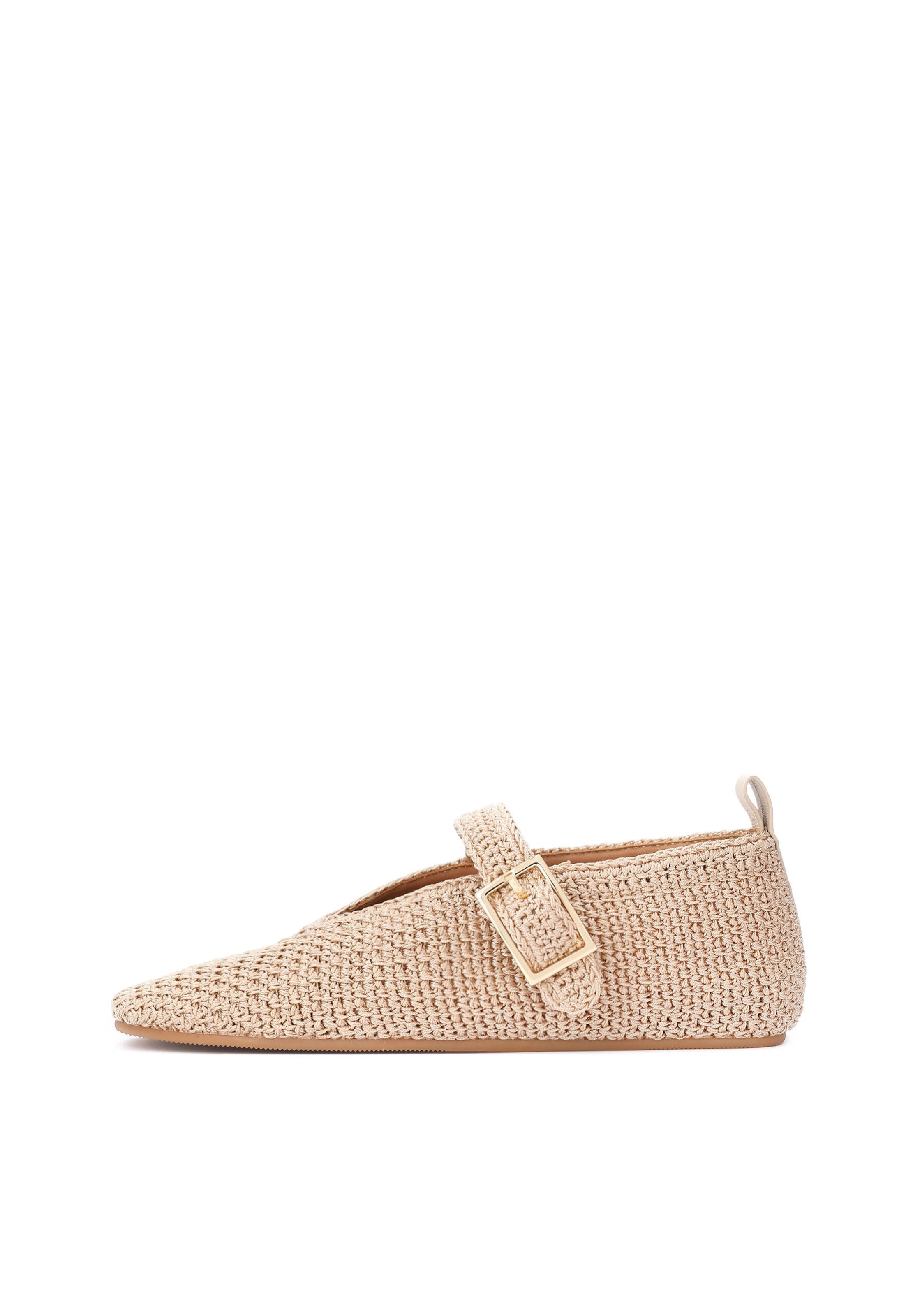 Kazar Ballerina met riempjes in Beige: voorkant