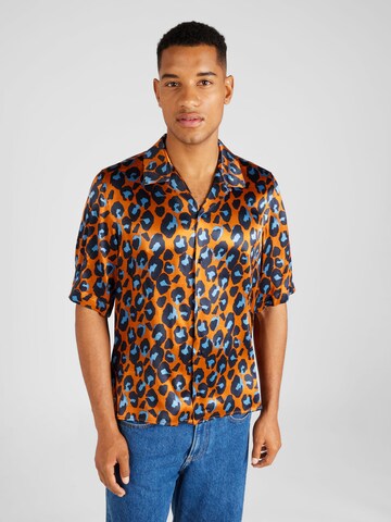 Studio Seidensticker Regular fit Overhemd in Oranje: voorkant