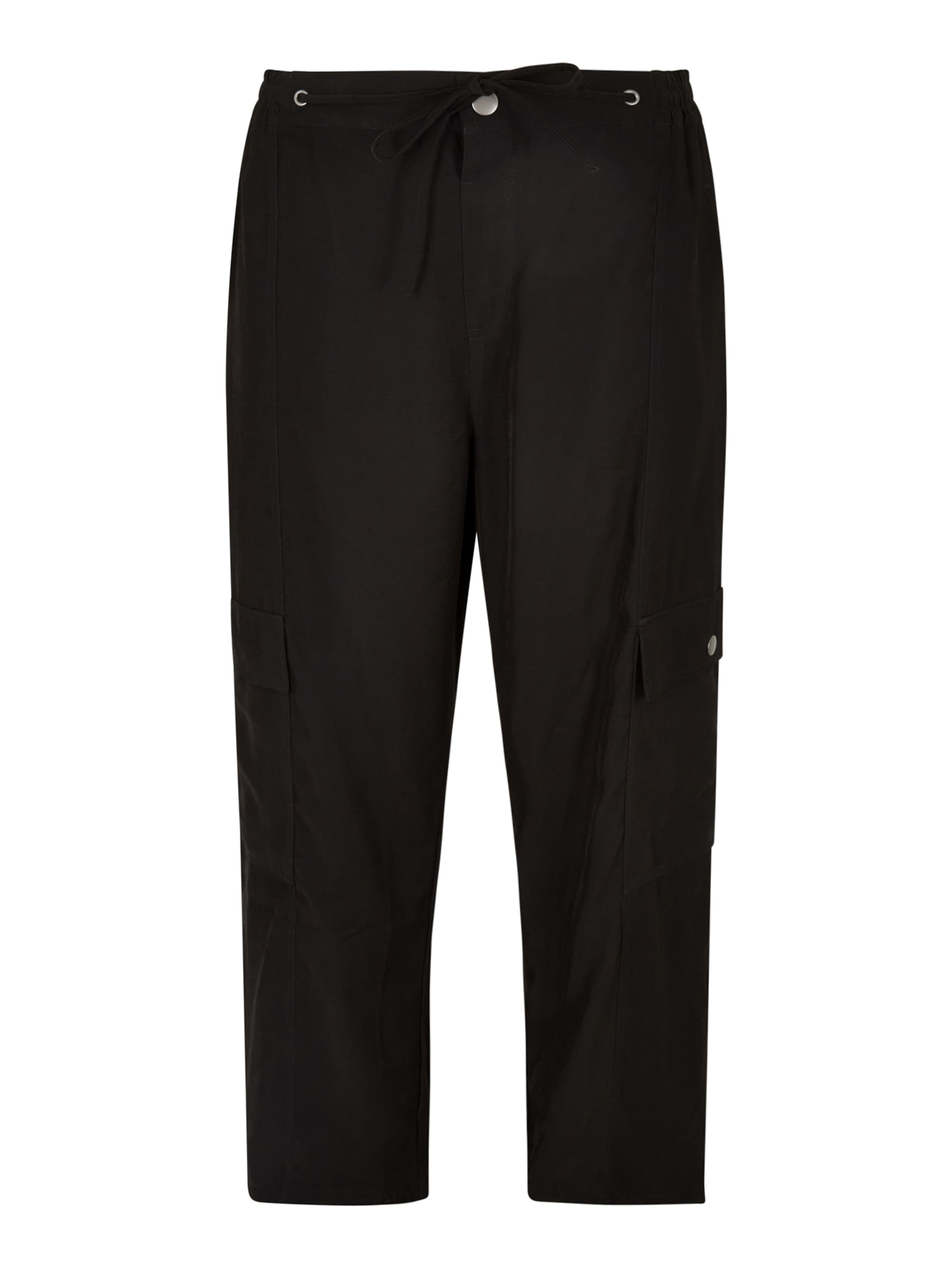 Apricot Wide leg Cargobroek in Zwart: voorkant