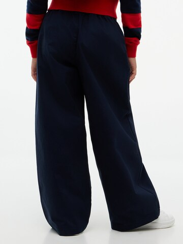 TOMMY HILFIGER Wide Leg Hose 'Essential' in Blau