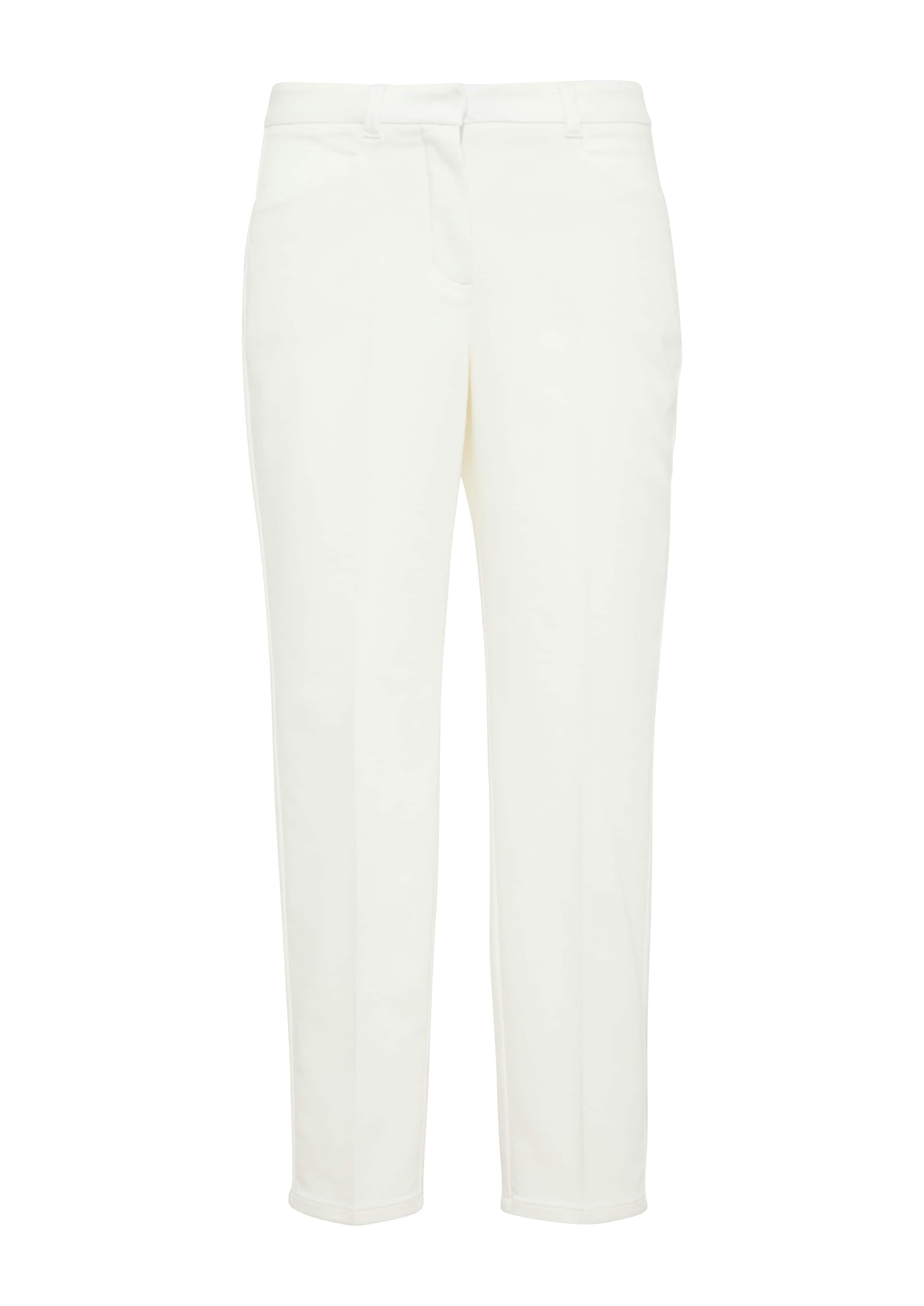 COMMA Slimfit Bügelfaltenhose in Weiß: Vorderseite