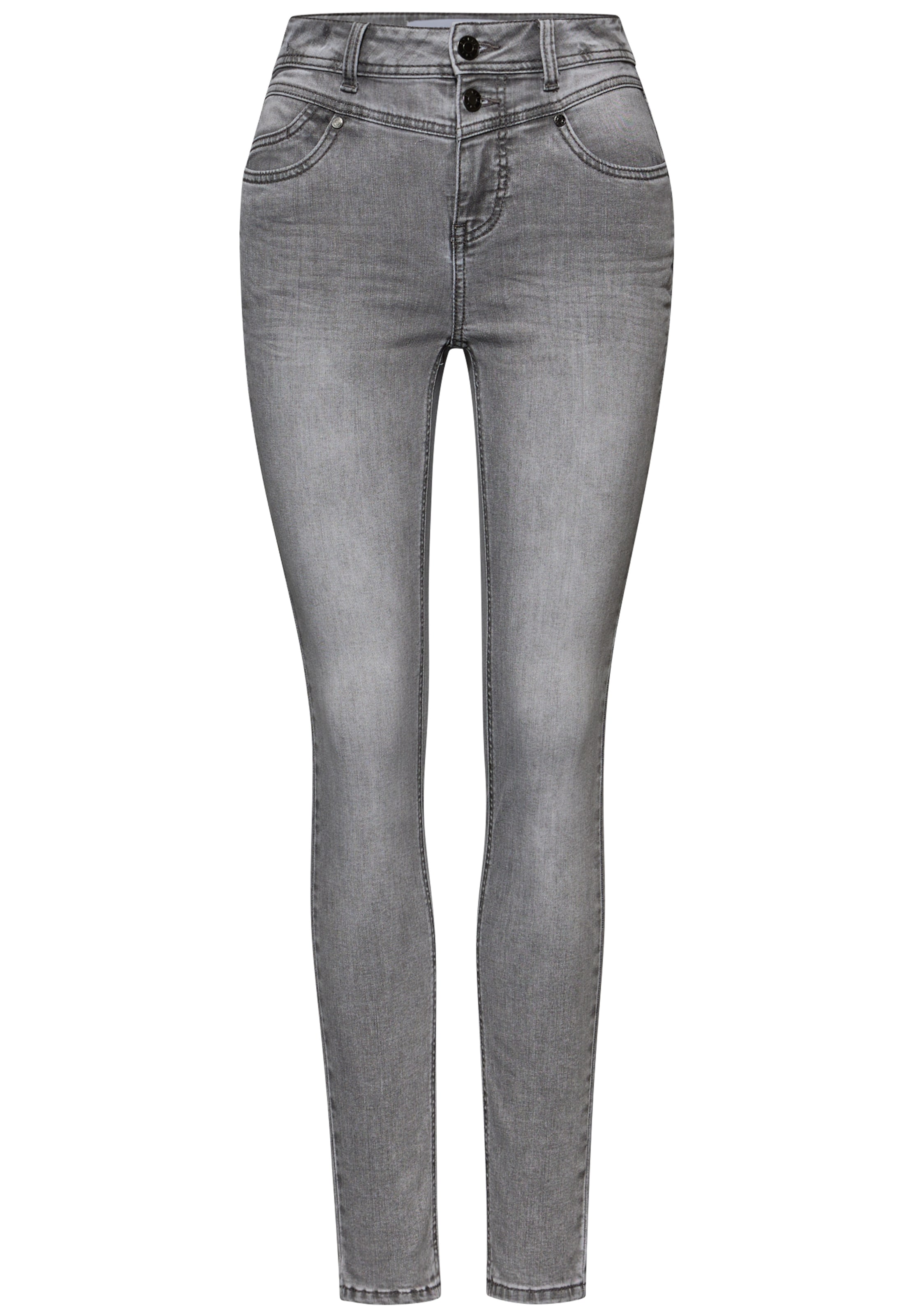 STREET ONE Slim fit Jeans in Grey: front