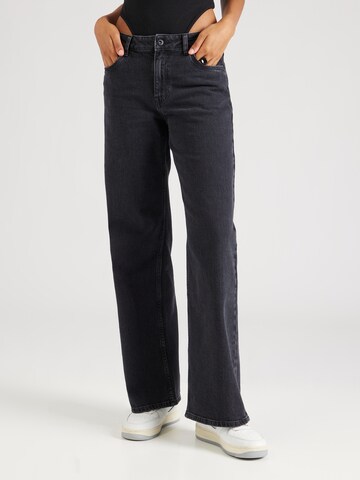 PULZ Jeans Wide leg Jeans 'VEGA' in Zwart: voorkant