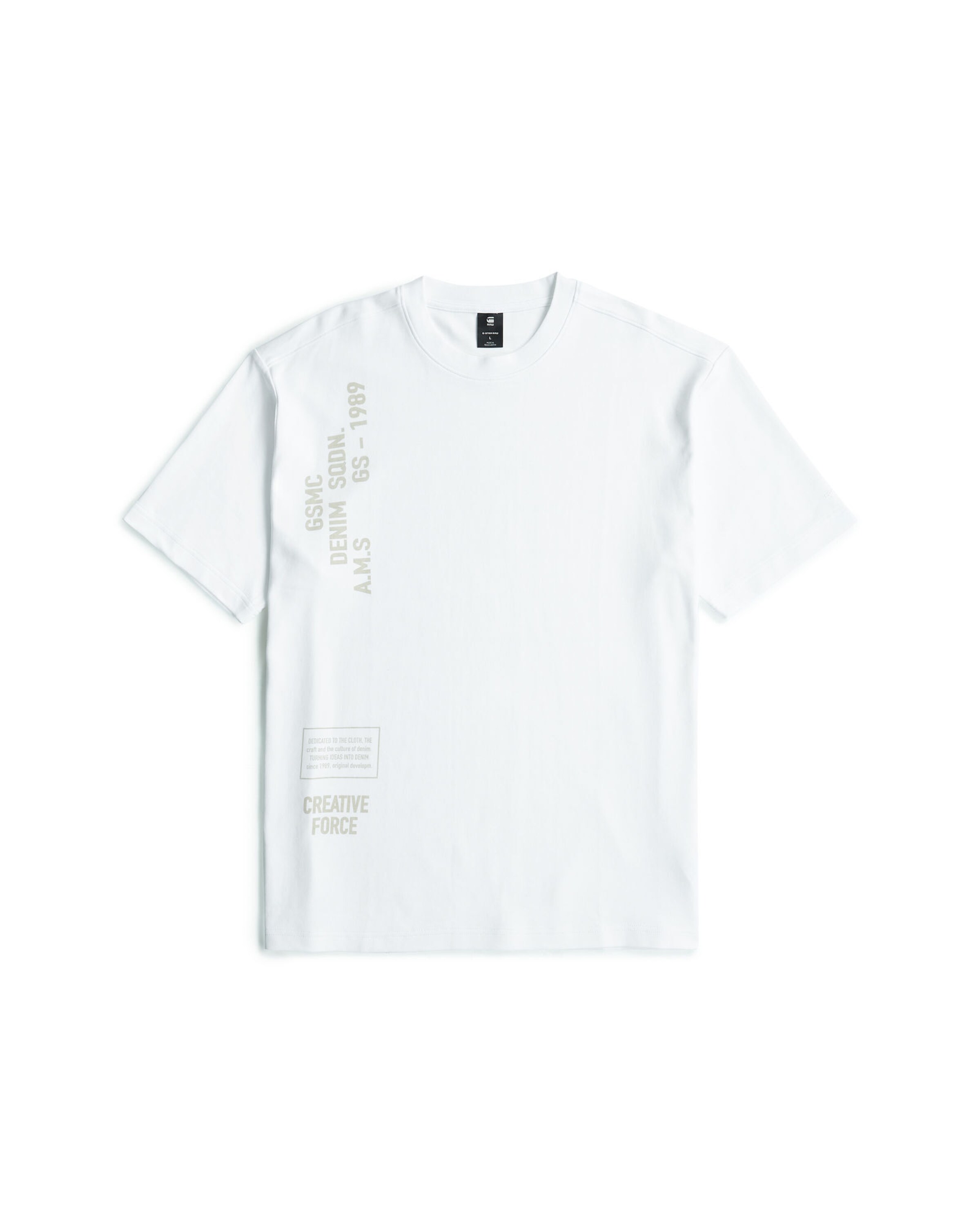 G-STAR Shirt 'Stencil Relaxed' in White: front