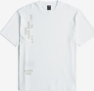 G-STAR T-Shirt - 'Stencil Relaxed' in Weiß: Vorderseite