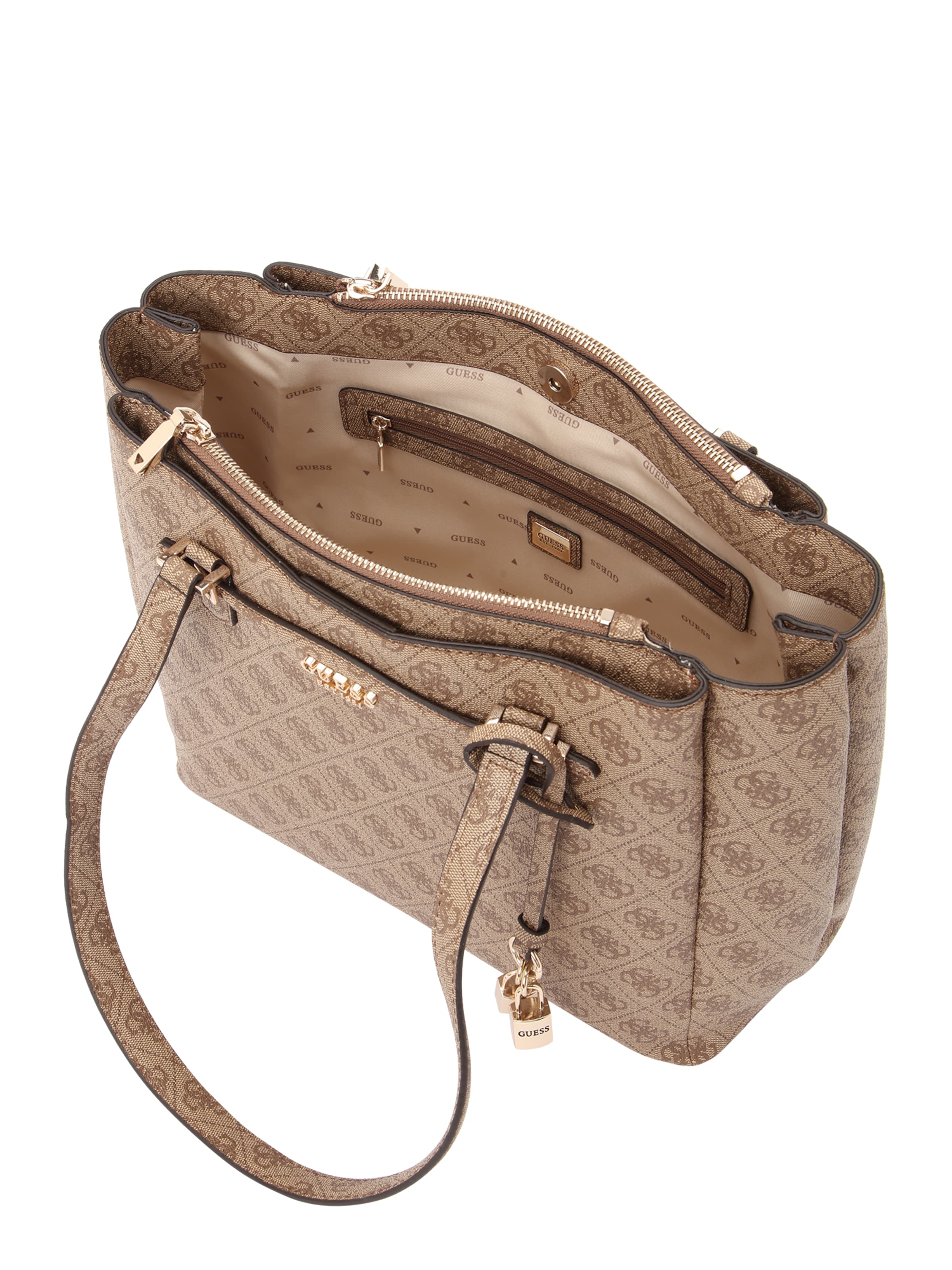 Sac bandoulière 'KATYA MULTI COMP TOTE' GUESS en marron