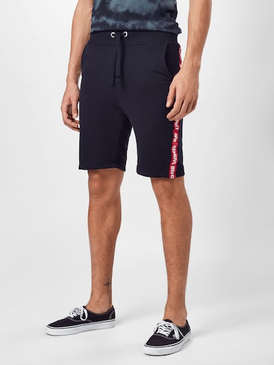 ALPHA INDUSTRIES Kalhoty - červená / černá / bílá, Model/ka