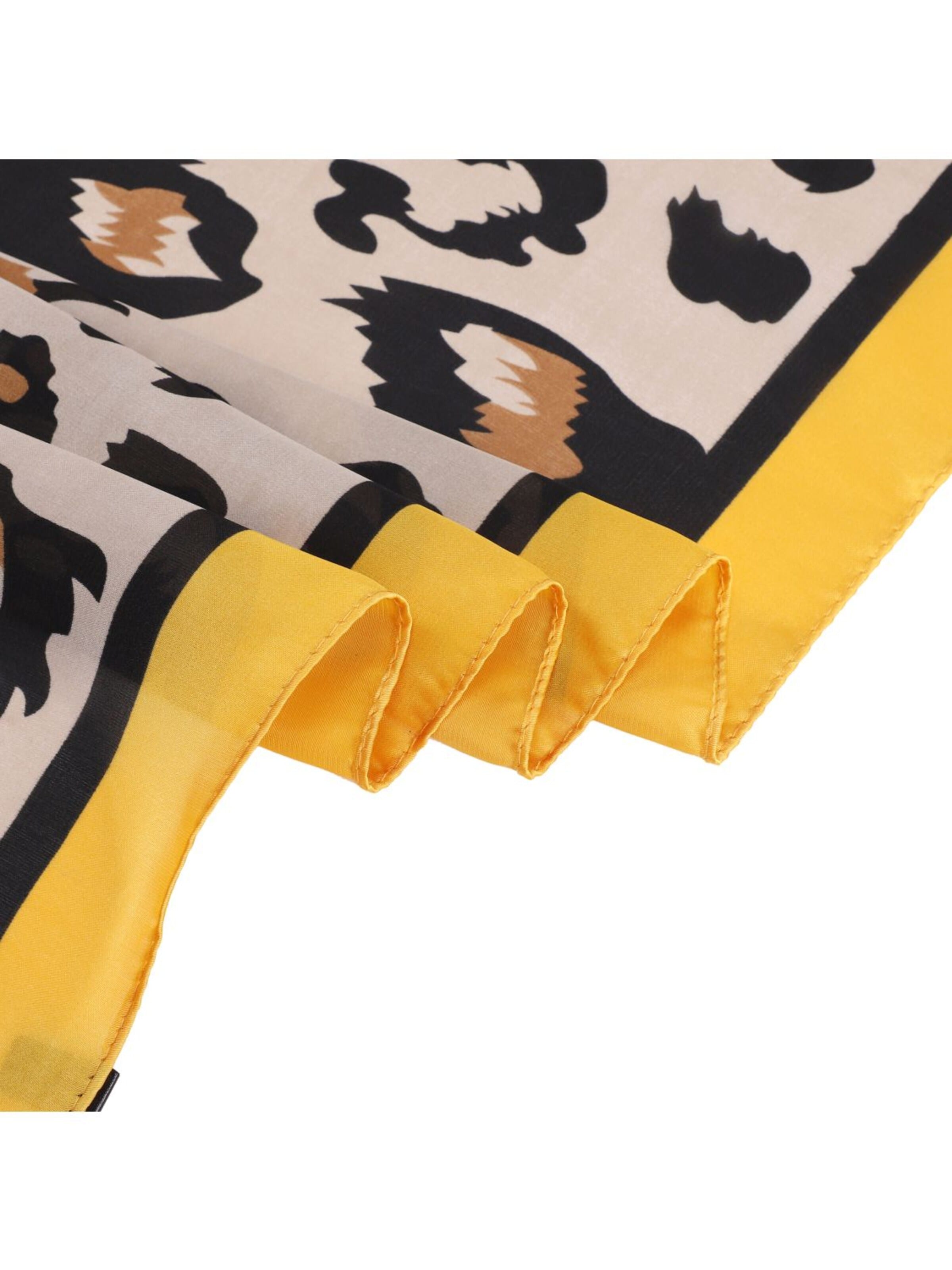 Sciarpa 'Carré de Soie PANTHER' di 19V69 ITALIA in giallo