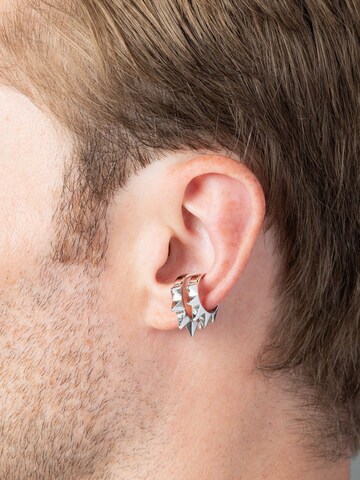 YParis - Pendientes 'Ear cuff Pike double S' en plata