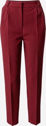 Warehouse Slim fit Pleat-front trousers in Red: front