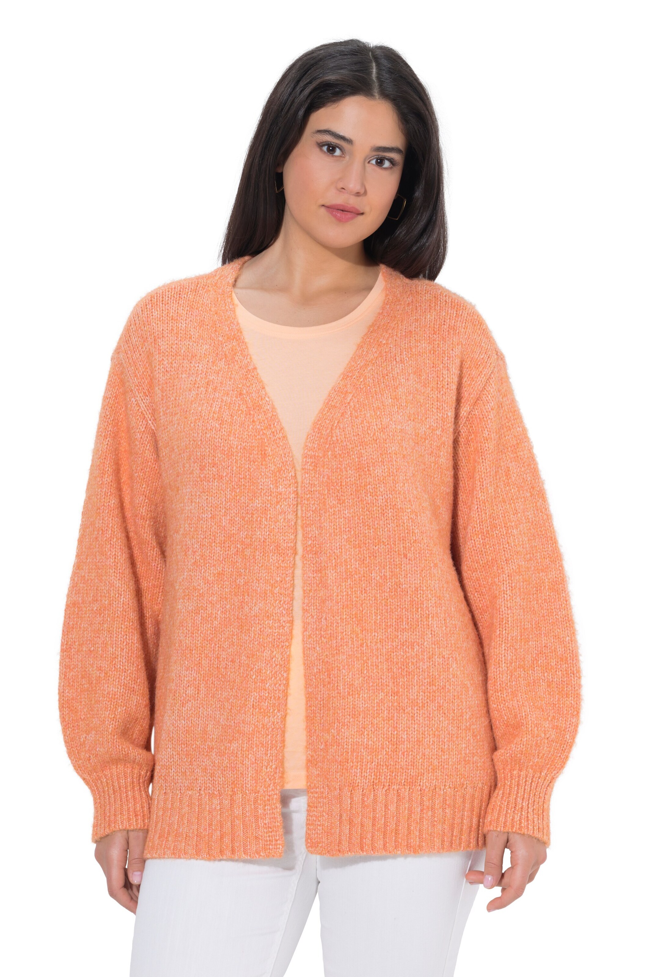 Ulla Popken Knit cardigan in Orange: front