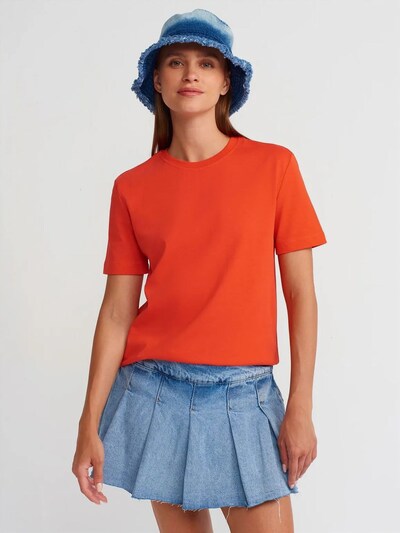 Dilvin T-shirt en L en orange, Vue avec produit